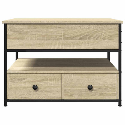 Soffbord Sonoma Ek 70x50x50 cm och metall