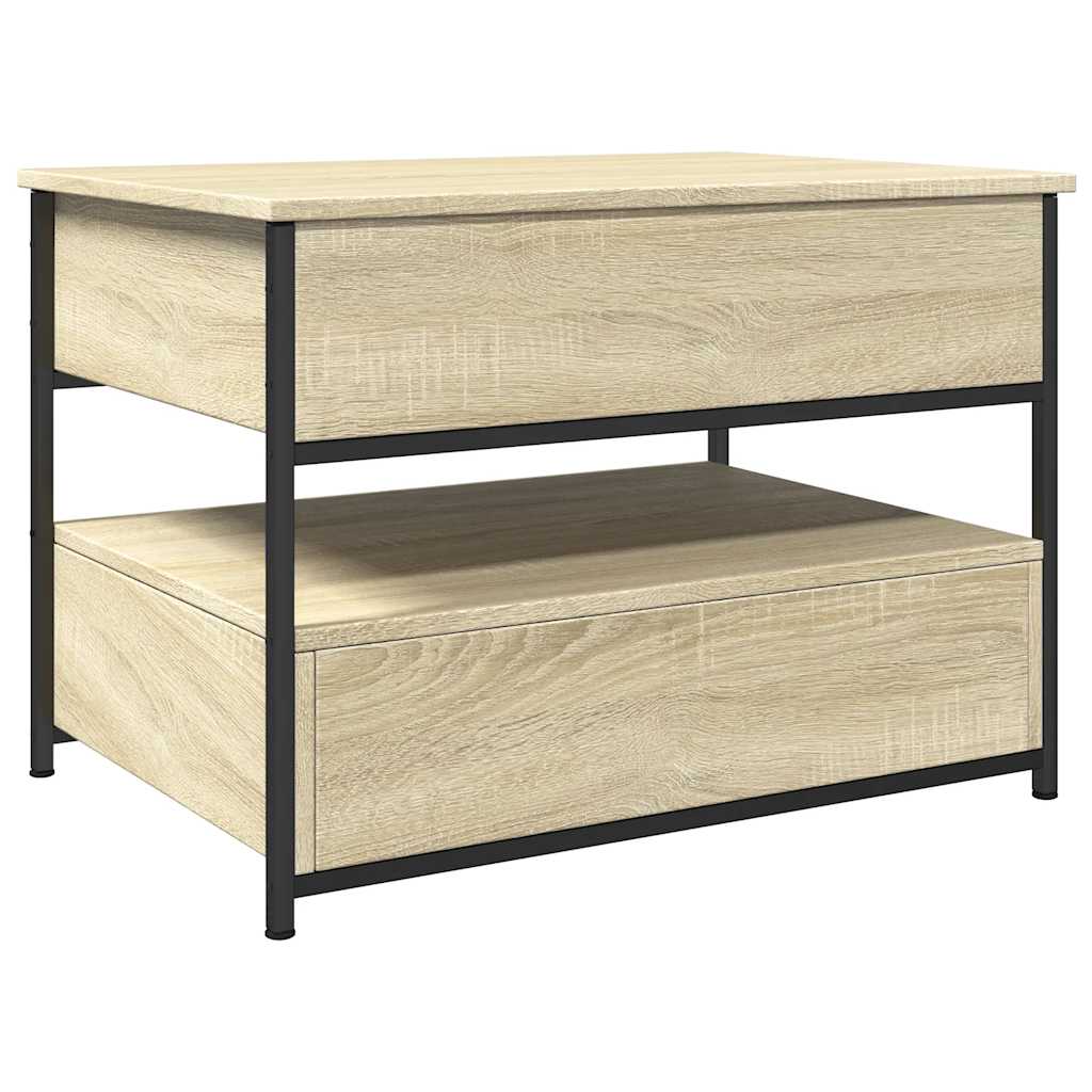 Soffbord Sonoma Ek 70x50x50 cm och metall