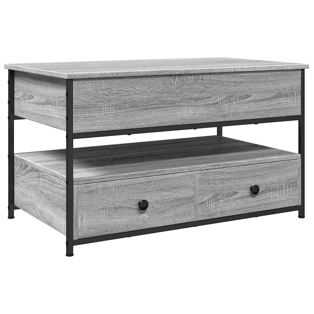 Soffbord Sonoma Grå 85x50x50 cm och metall