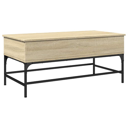 Soffbord Sonoma Ek 100x50x45 cm och metall