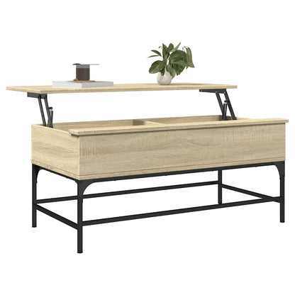 Soffbord Sonoma Ek 100x50x45 cm och metall