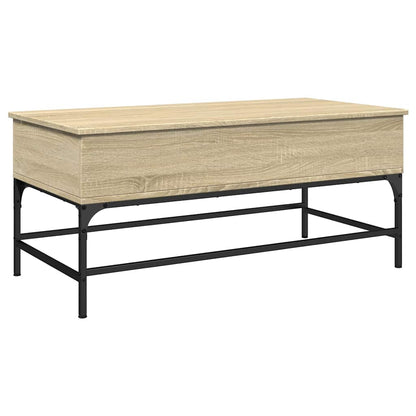 Soffbord Sonoma Ek 100x50x45 cm och metall