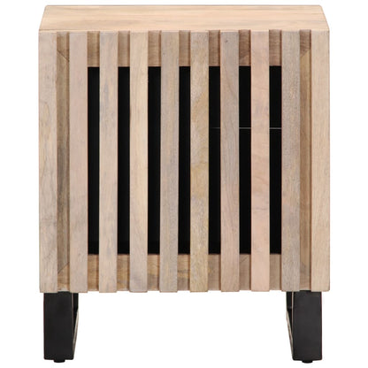 Sängbord 2 st 40x34x46 cm massivt blekt mangoträ