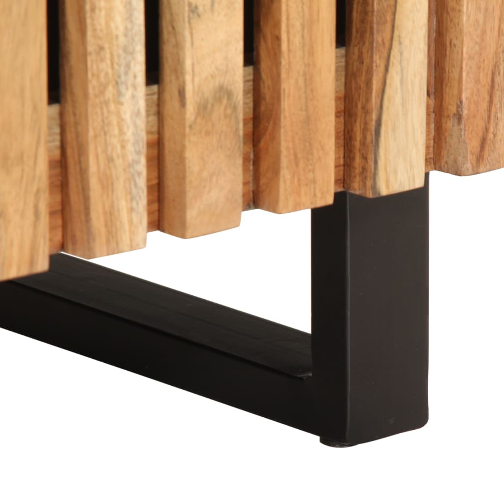 Soffbord Trä 80x51x40 cm massivt akaciaträ