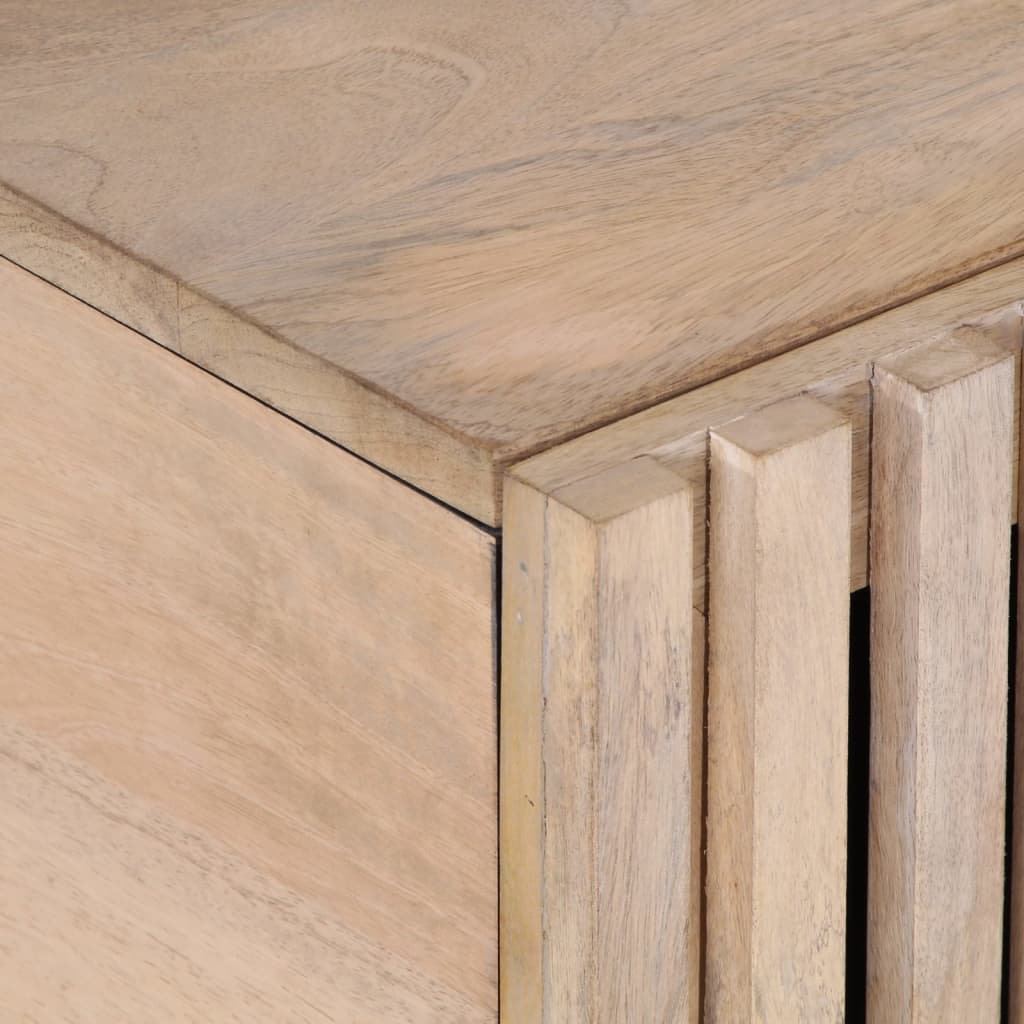 Soffbord Vit 80x51x40 cm massivt mangoträ