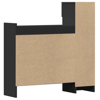 Skoställ Svart Skoskåp 100,5x28x100 cm