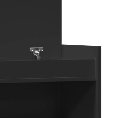 Skoställ Svart Skoskåp 100,5x28x100 cm