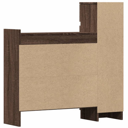 Skoställ Brun Ek Skoskåp 100,5x28x100 cm