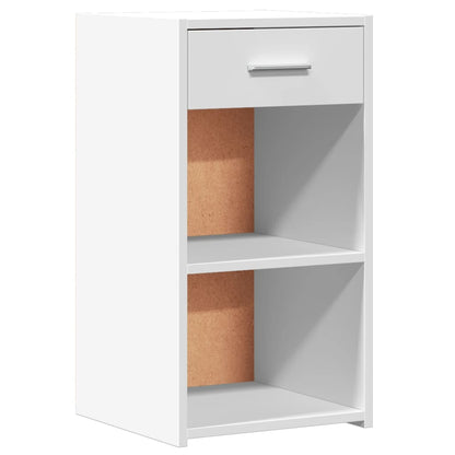 Sängbord 2 st vit 35x34x65 cm konstruerat trä