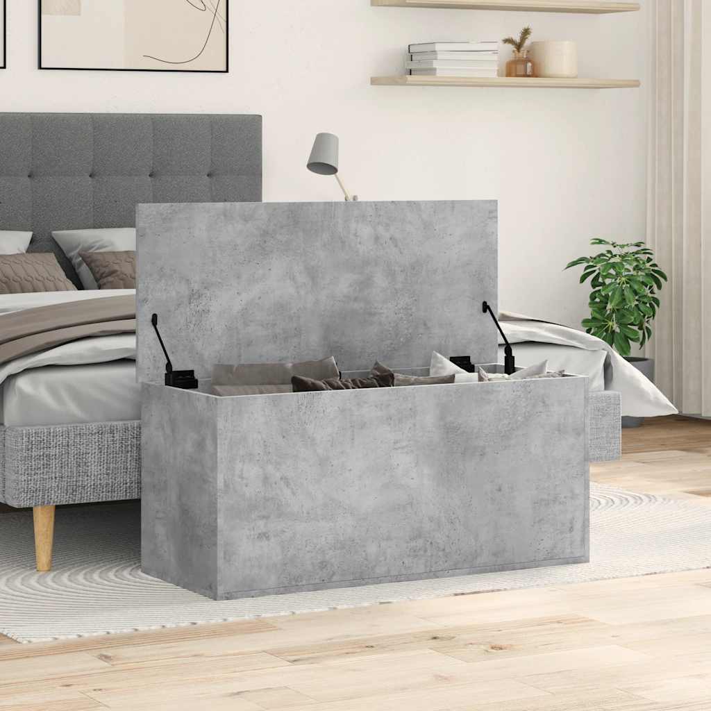 Förvaringskista Betonggrå 100x42x46 cm