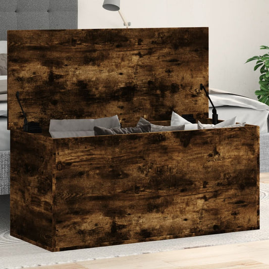 Förvaringskista Rökfärgad Ek 100x42x46 cm