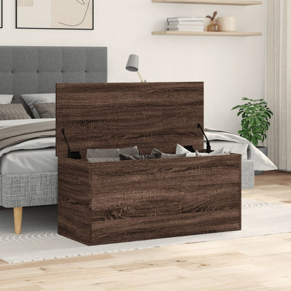 Förvaringsbänk Förvaringslåda Brun Ek 100x42x46 cm