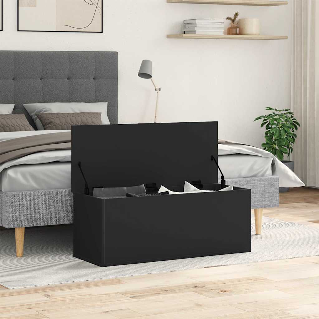 Förvaringskista Svart 90x35x35 cm