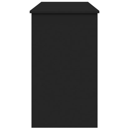 Sminkbord med spegel Svart 100x45x76 cm