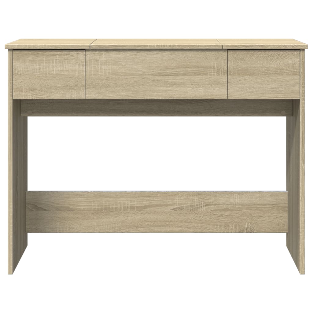 Sminkbord med spegel Sonoma Ek 100x45x76 cm