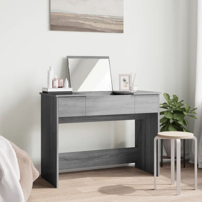 Sminkbord med spegel Sonoma Grå 100x45x76 cm