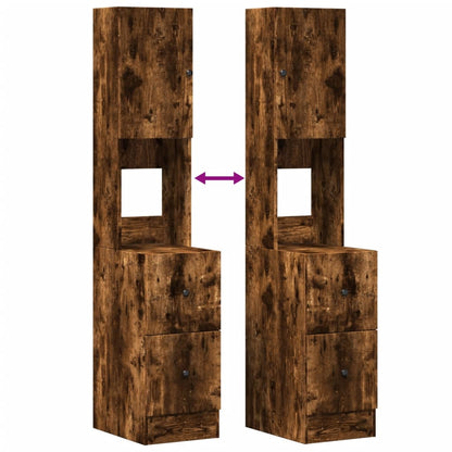 Köksinredning Köksskåp Rökfärgad Ek 35x50x180 cm