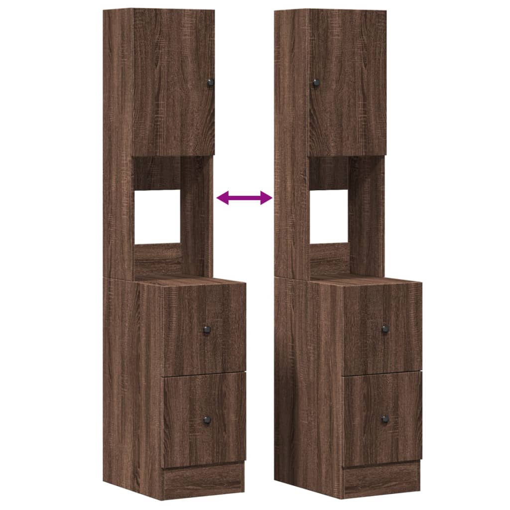 Köksinredning Köksskåp Brun Ek 35x50x180 cm