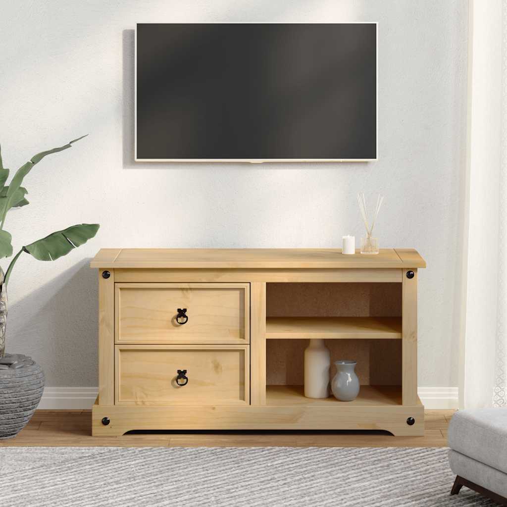 Tv-bänk Corona 100x40x52 cm massiv furu