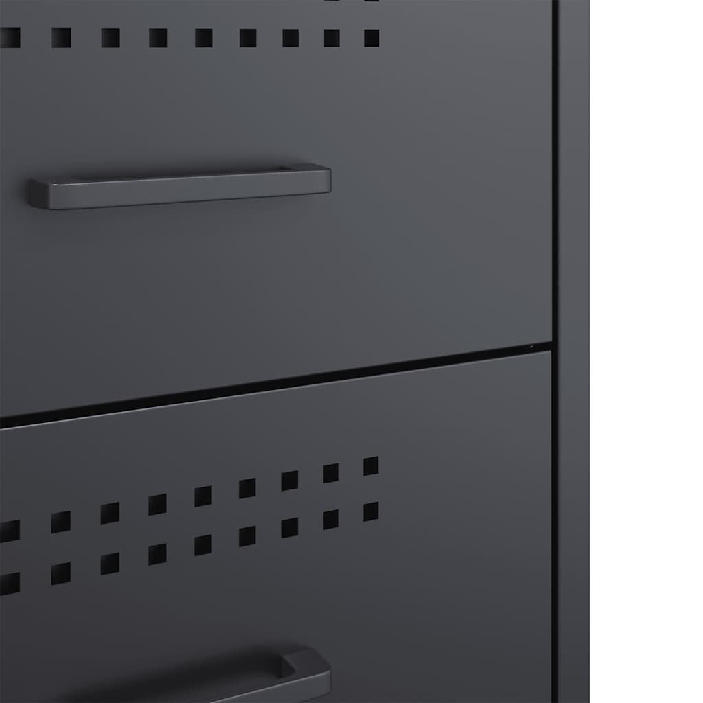 Sängbord Nattduksbord DIV. Sängskåp antracit 36x39x50,5 cm stål