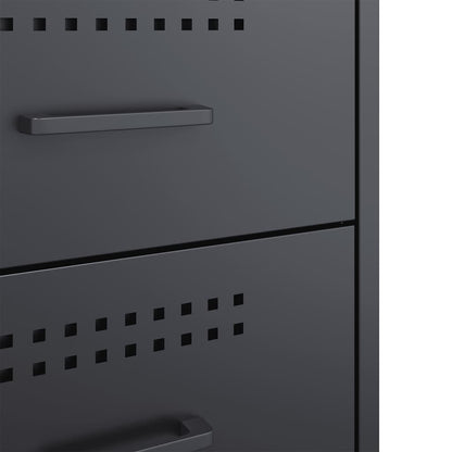 Sängbord Nattduksbord DIV. Sängskåp antracit 36x39x50,5 cm stål