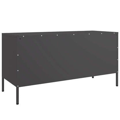 TV-skåp svart 100,5x39x50,5 cm stål