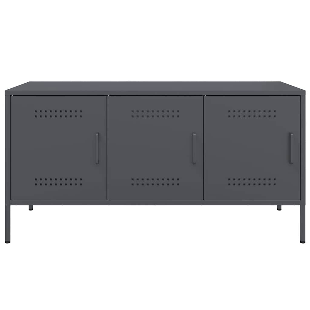 TV-Möbel DIV. TV-Skåp antracit 100,5x39x50,5 cm stål