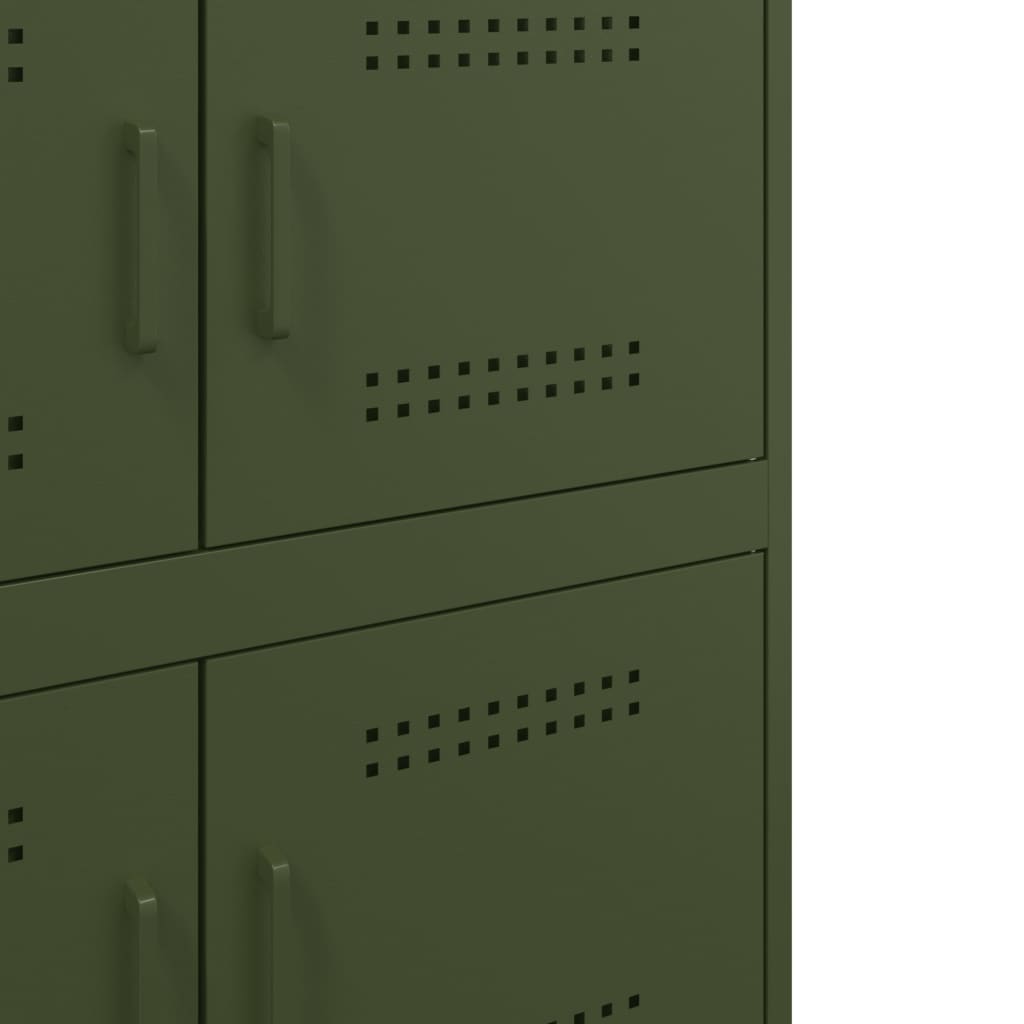 Skänk DIV. olivgrön 68x39x79 cm stål