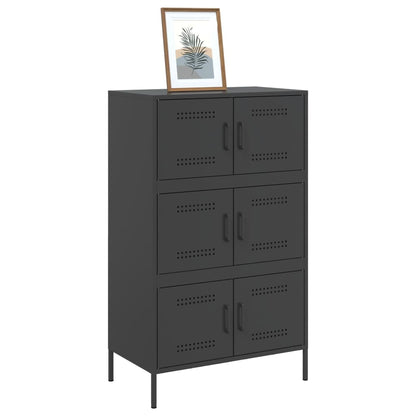 Skåp DIV. Svart 68x39x113 cm stål