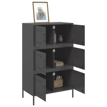 Skåp DIV. Svart 68x39x113 cm stål