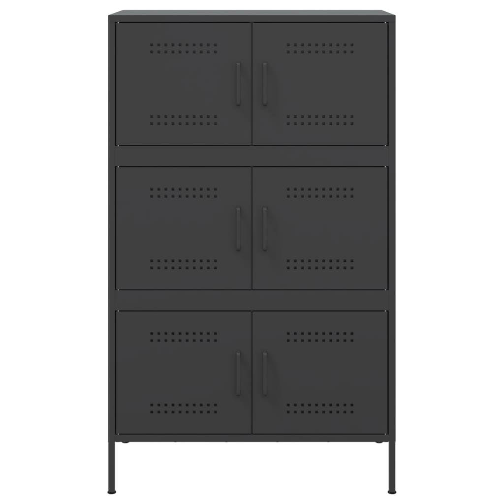 Skåp DIV. Svart 68x39x113 cm stål