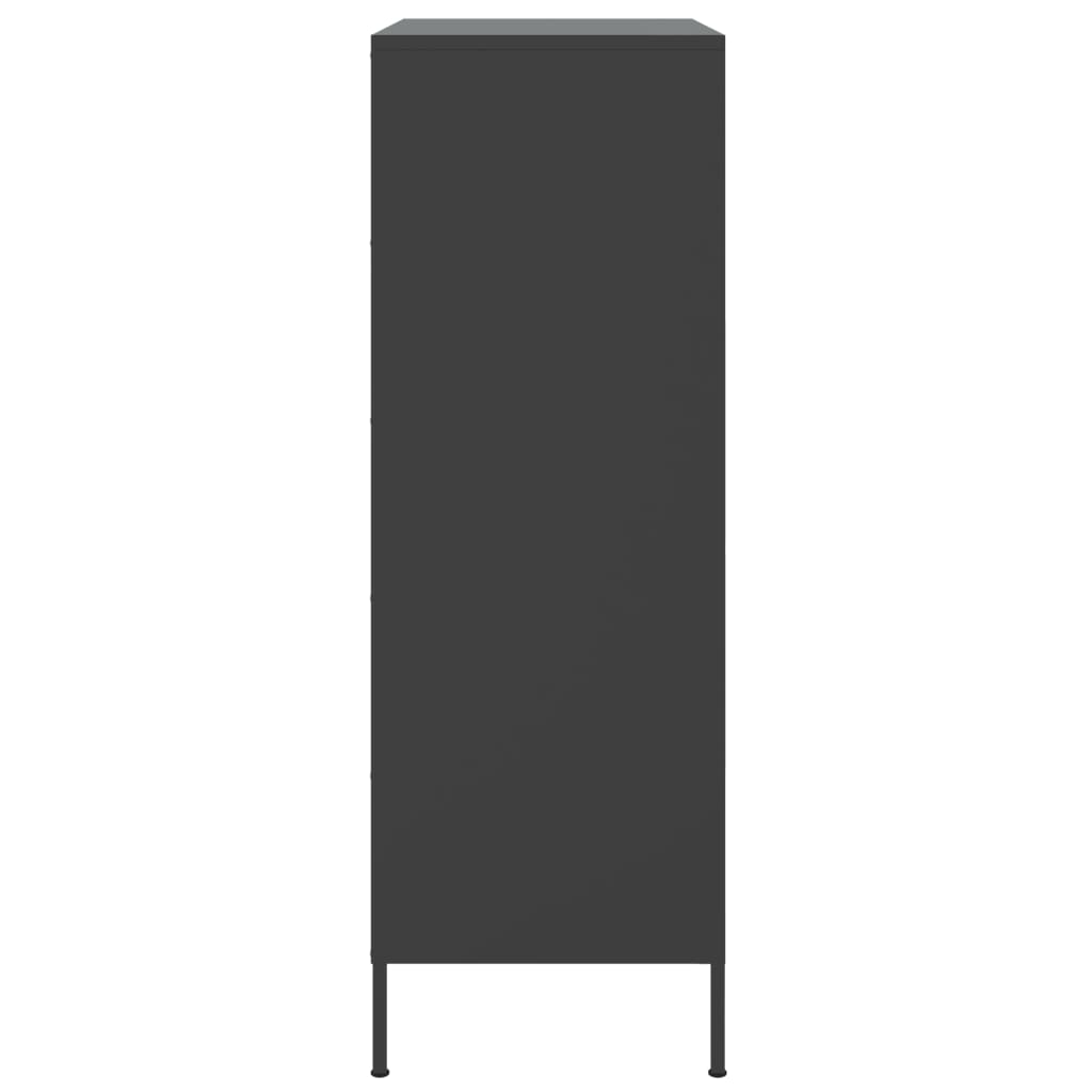 Skåp DIV. Svart 68x39x113 cm stål