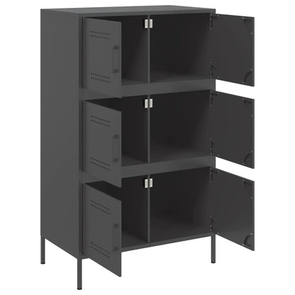 Skåp DIV. Svart 68x39x113 cm stål