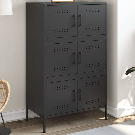Skåp DIV. Svart 68x39x113 cm stål