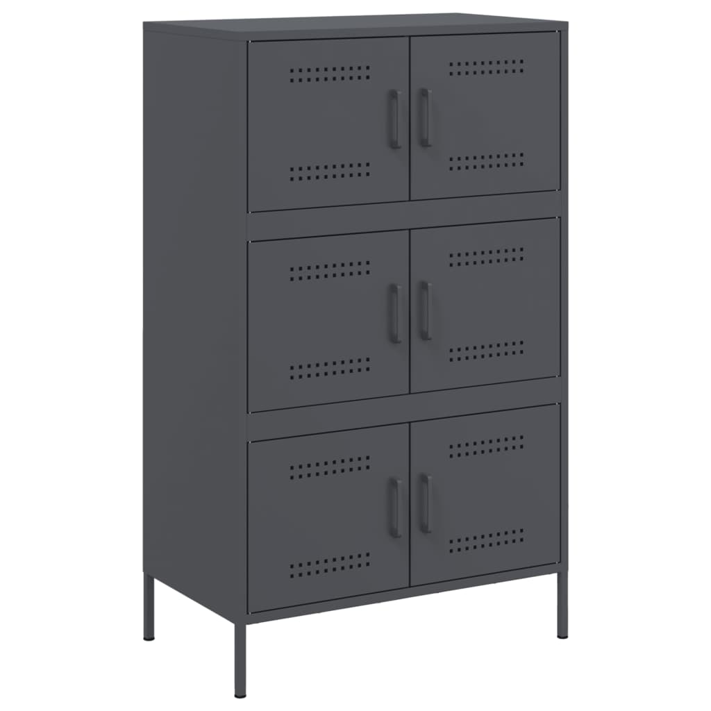 Skåp DIV. antracit 68x39x113 cm stål
