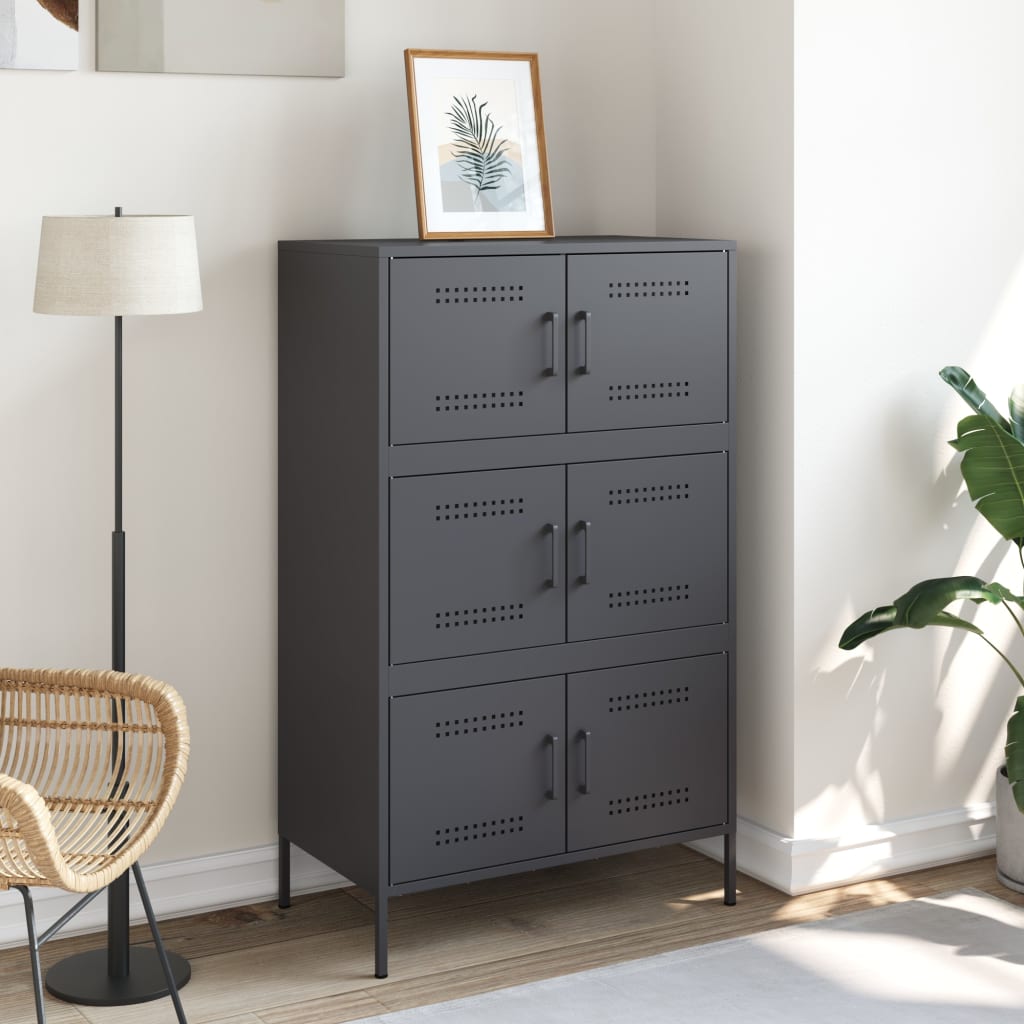 Skåp DIV. antracit 68x39x113 cm stål
