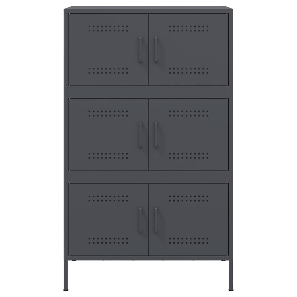Skåp DIV. antracit 68x39x113 cm stål
