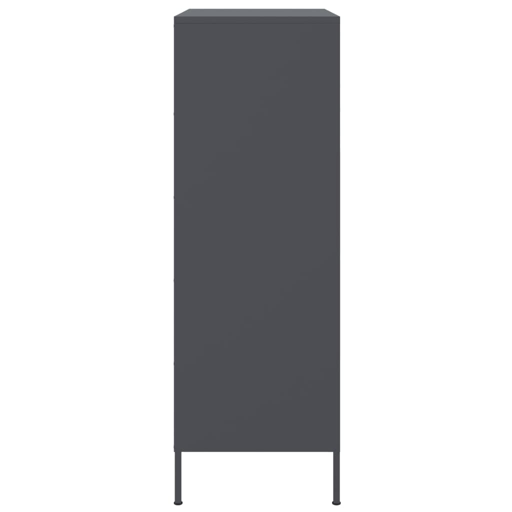 Skåp DIV. antracit 68x39x113 cm stål