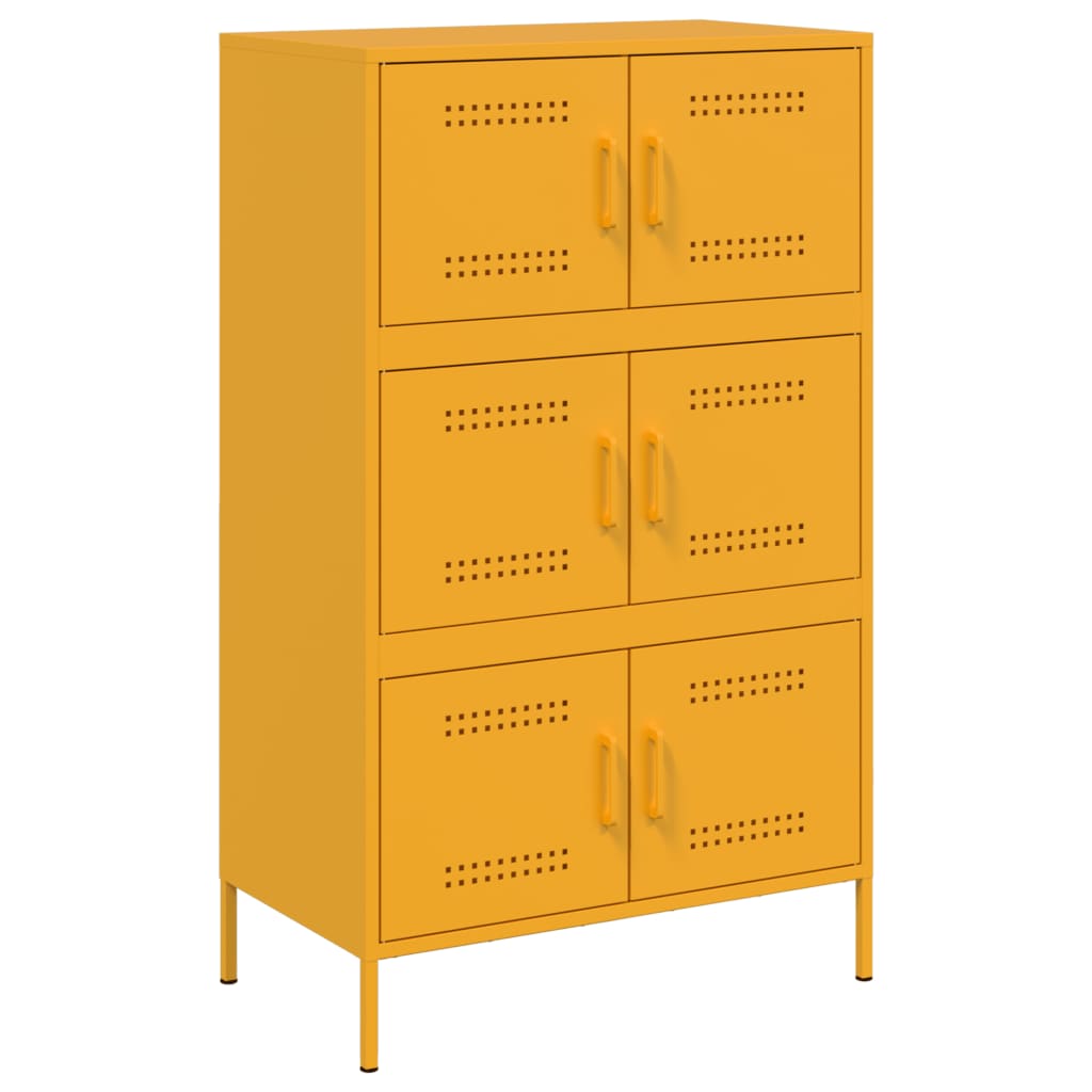 Skåp DIV. senapsgul 68x39x113 cm stål