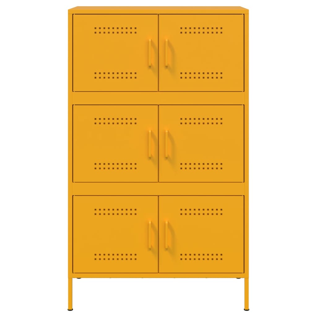 Skåp DIV. senapsgul 68x39x113 cm stål