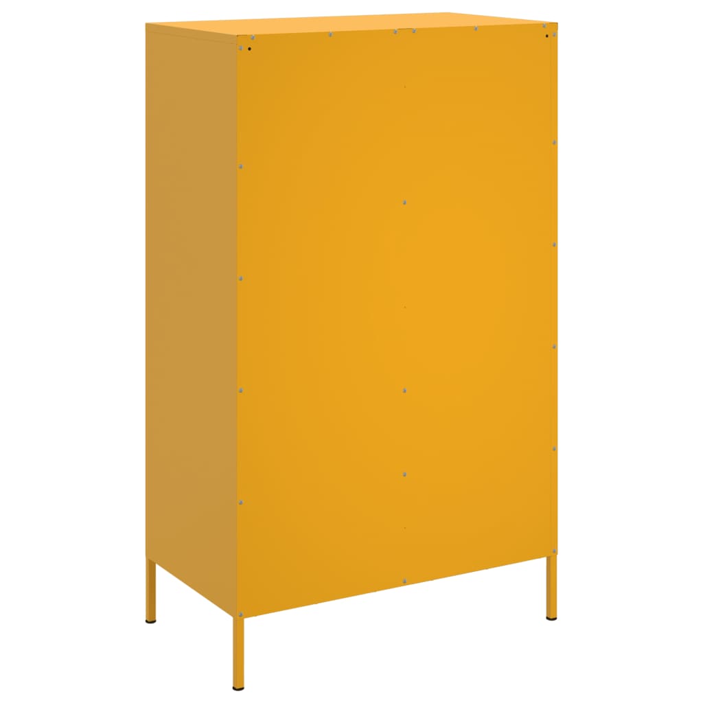 Skåp DIV. senapsgul 68x39x113 cm stål