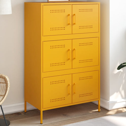 Skåp DIV. senapsgul 68x39x113 cm stål