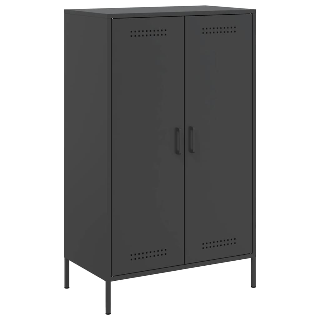 Skåp DIV. Svart 68x39x113 cm stål
