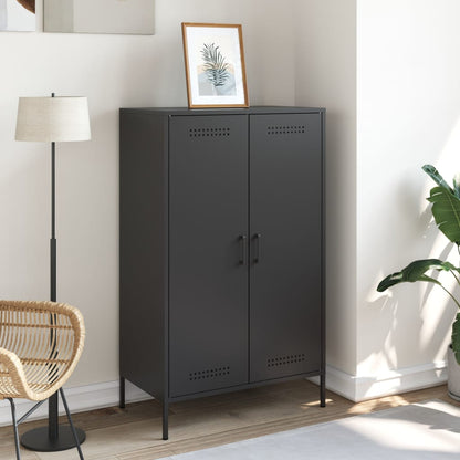 Skåp DIV. Svart 68x39x113 cm stål