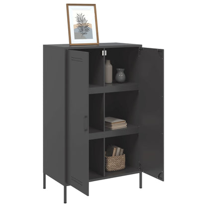 Skåp DIV. Svart 68x39x113 cm stål