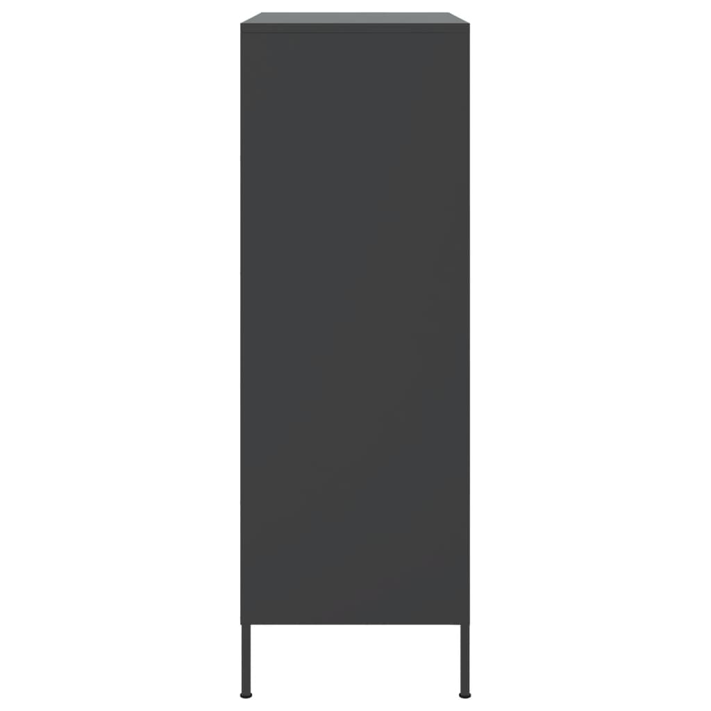 Skåp DIV. Svart 68x39x113 cm stål