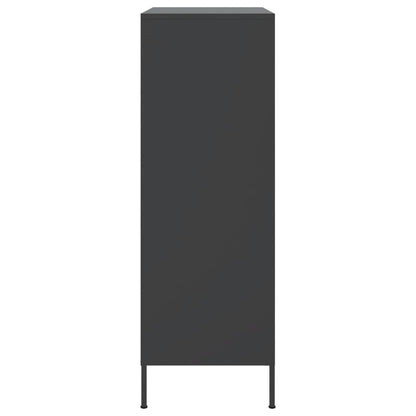 Skåp DIV. Svart 68x39x113 cm stål