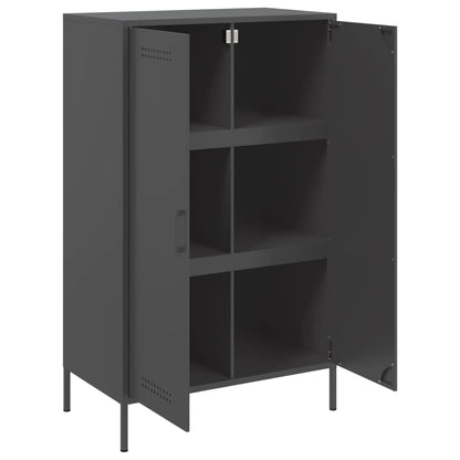Skåp DIV. Svart 68x39x113 cm stål
