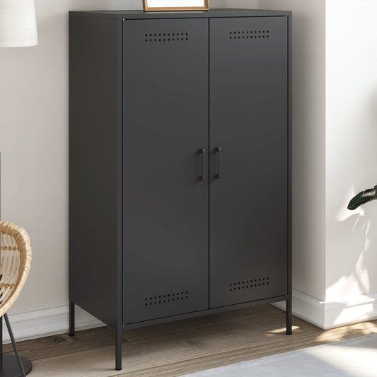 Skåp DIV. Svart 68x39x113 cm stål