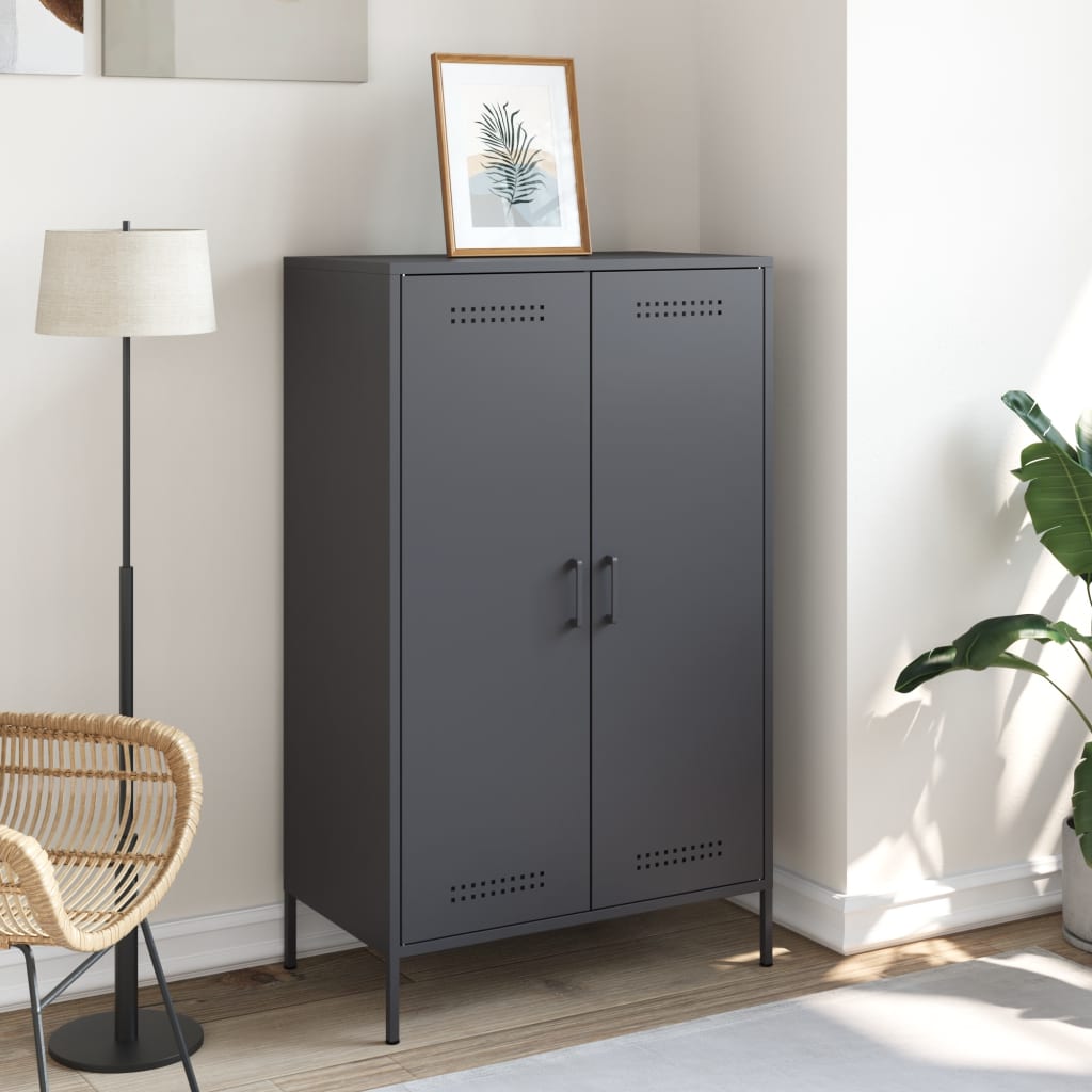 Skåp DIV. antracit 68x39x113 cm stål